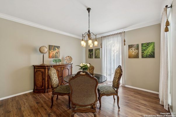 Chandelier, Dining room, Interior, Pendant Lights, Wood Texture Flooring