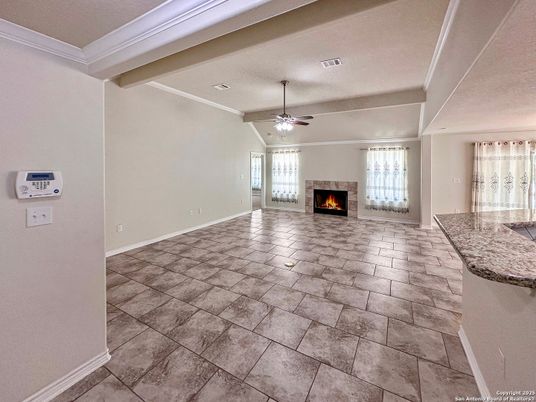 Empty room, Fireplace, Interior