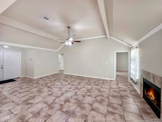 Empty room, Fireplace, Interior