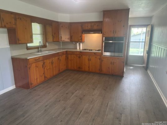 Interior, Kitchen, Wood Texture Flooring
