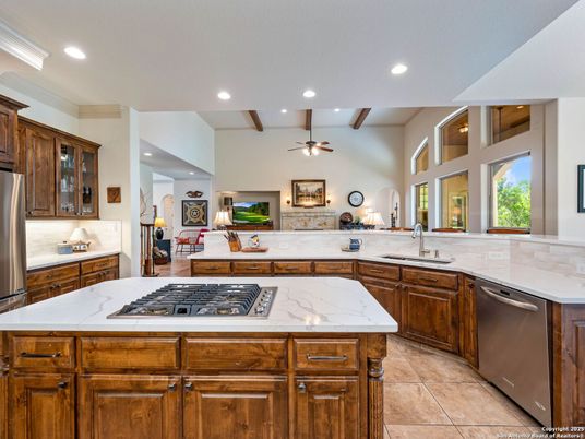 Interior, Kitchen, Recessed Lighting, Stainless Steel Appliances, Wooden Beams