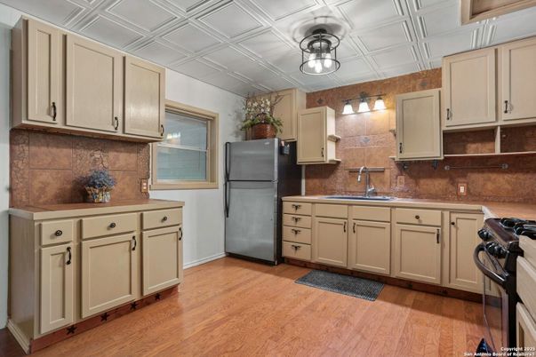 Interior, Kitchen, Wood Texture Flooring