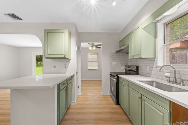 Interior, Kitchen, Wood Texture Flooring