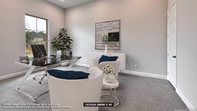 Home Office, Interior, Recessed Lighting