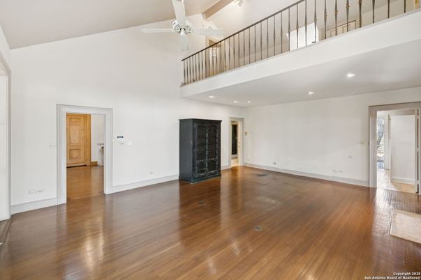 Fireplace, Interior, Recessed Lighting, Wood Texture Flooring