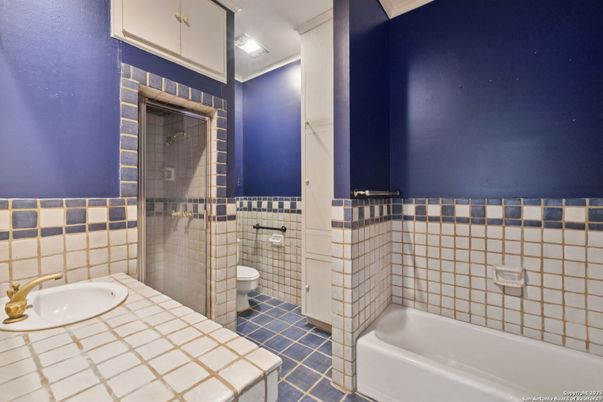 Bathroom, Glass Shower, Interior, Tile Countertops