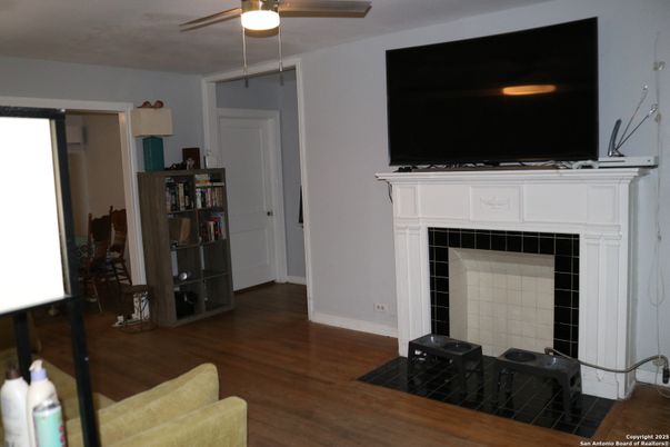 Fireplace, Interior, Wood Texture Flooring
