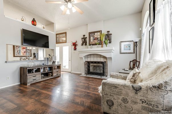 Fireplace, Interior, Wood Texture Flooring