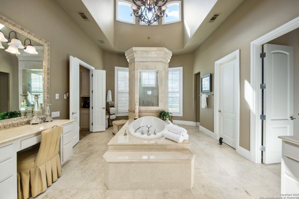 Bathroom, Chandelier, Interior