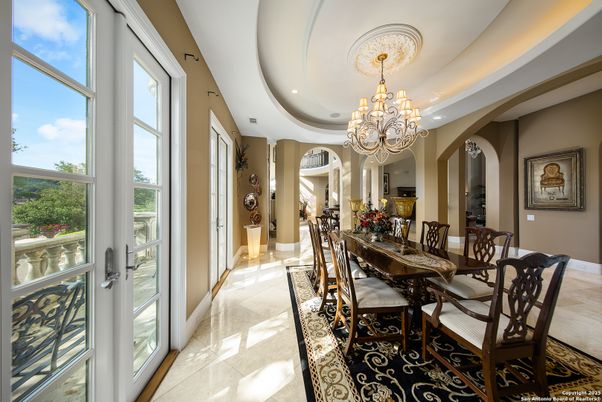 Chandelier, Dining room, Interior, Recessed Lighting