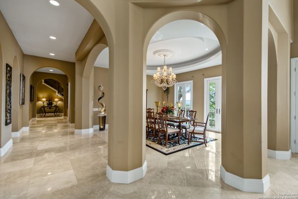 Chandelier, Dining room, Interior, Recessed Lighting