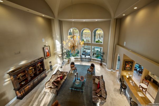 Chandelier, Dining room, Fireplace, Interior, Living room, Recessed Lighting