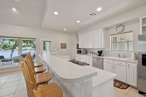 Interior, Kitchen, Recessed Lighting, Stainless Steel Appliances, Water