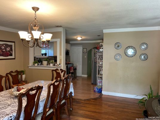 Chandelier, Dining room, Interior, Wood Texture Flooring