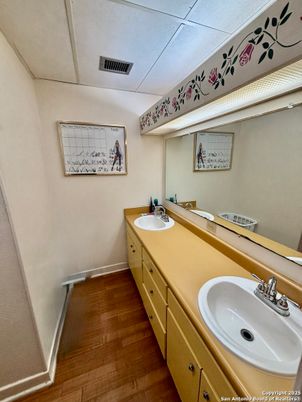 Bathroom, Dual Sink Vanities, Interior, Wood Texture Flooring