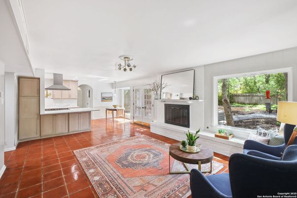 Fireplace, Interior, Kitchen, Living room
