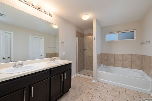Bathroom, Dual Sink Vanities, Glass Shower, Interior