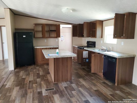 Interior, Kitchen, Wood Texture Flooring