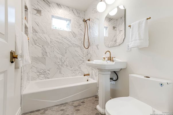 Bathroom, Interior, Marble Walls