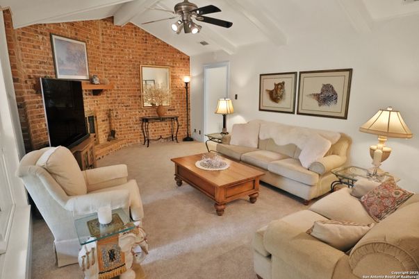 Interior, Living room, Stone Walls