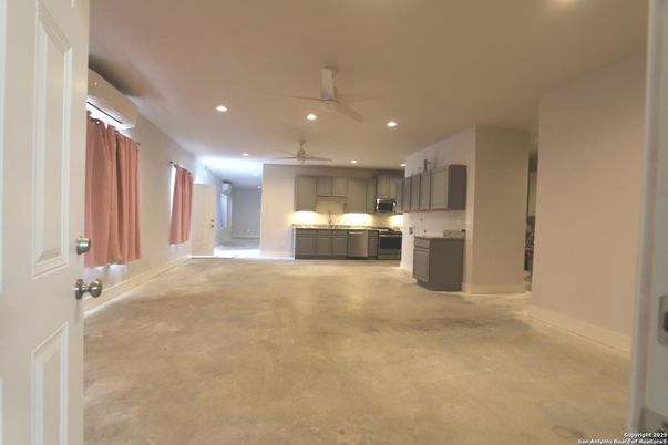 Empty room, Interior, Kitchen, Recessed Lighting