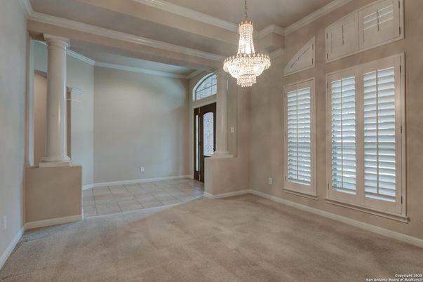 Chandelier, Empty room, Interior
