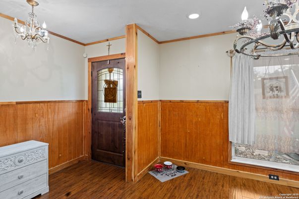 Chandelier, Interior, Recessed Lighting, Wood Texture Flooring