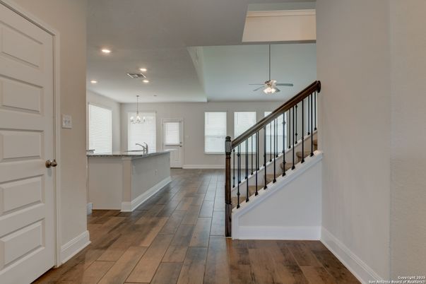 Chandelier, Interior, Recessed Lighting, Wood Texture Flooring