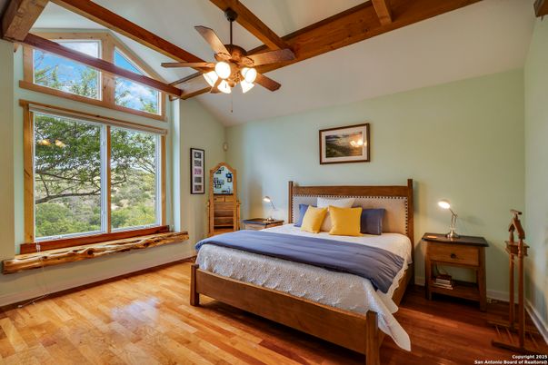 Bedroom, Interior, Wooden Beams, Wood Texture Flooring