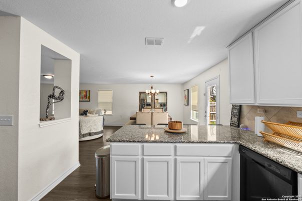 Bedroom, Chandelier, Interior, Recessed Lighting, Wood Texture Flooring