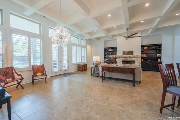 Chandelier, Fireplace, Interior, Living room, Pendant Lights, Recessed Lighting