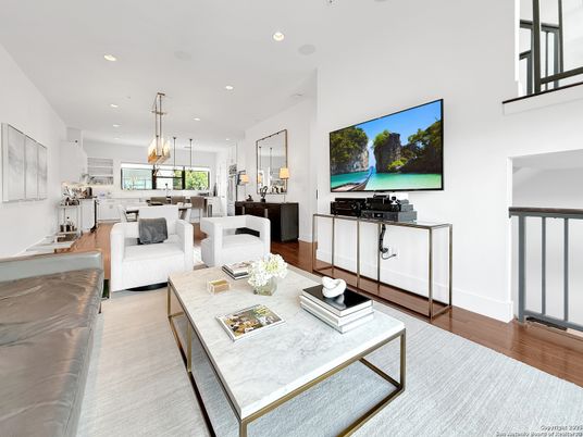 Dining room, Interior, Kitchen, Living room, Pendant Lights, Recessed Lighting, Wood Texture Flooring