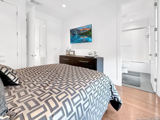 Bathroom, Bedroom, Interior, Recessed Lighting, Wood Texture Flooring