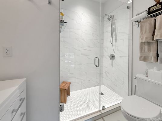 Bathroom, Glass Shower, Interior, Marble Walls
