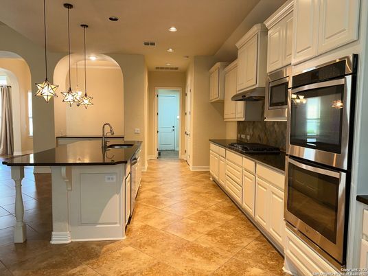 Interior, Kitchen, Pendant Lights, Recessed Lighting, Stainless Steel Appliances