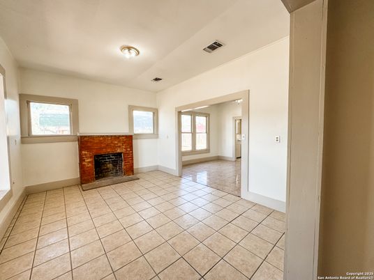 Empty room, Fireplace, Interior
