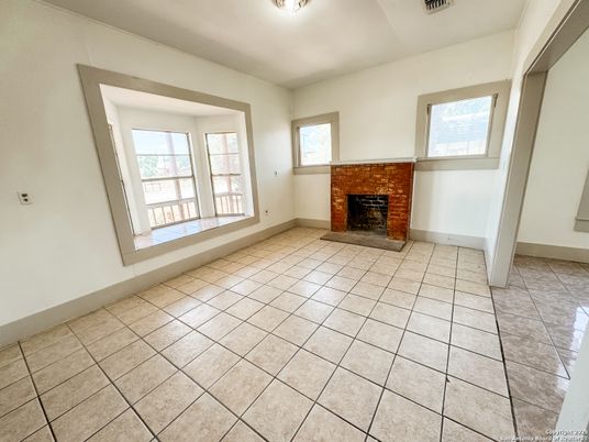 Empty room, Fireplace, Interior