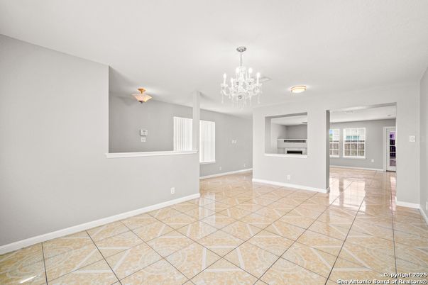 Chandelier, Empty room, Interior