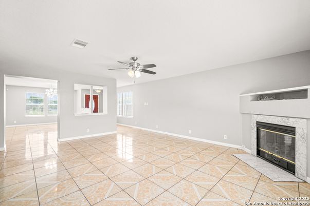 Empty room, Fireplace, Interior