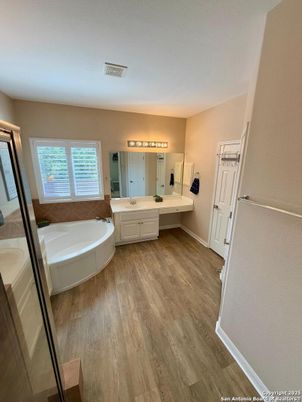 Bathroom, Interior, Wood Texture Flooring