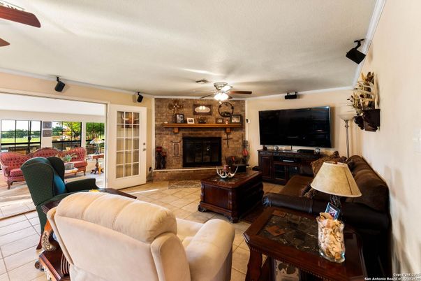 Fireplace, Interior, Living room, Stone Walls
