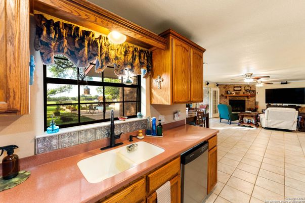 Fireplace, Interior, Kitchen, Living room
