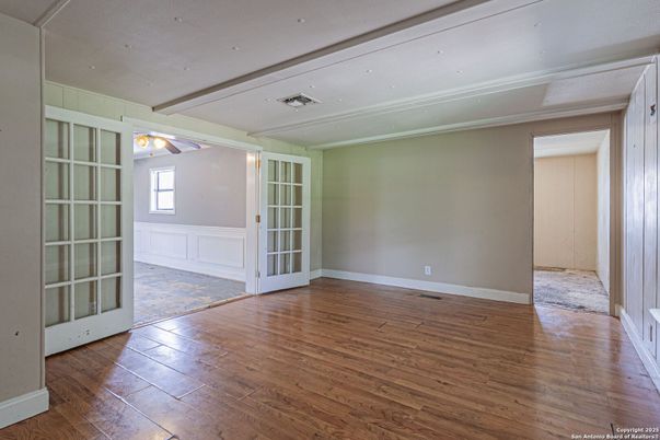 Empty room, Fireplace, Interior, Wood Texture Flooring
