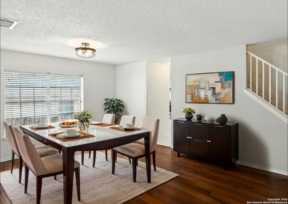 Dining room, Interior, Wood Texture Flooring