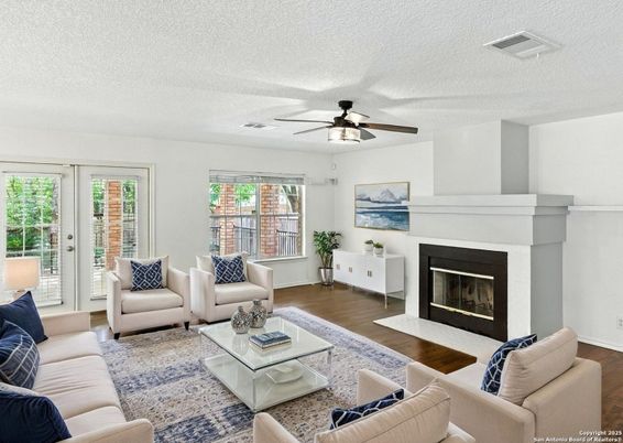 Fireplace, Interior, Living room, Wood Texture Flooring