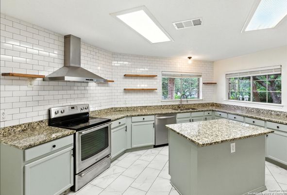 Interior, Kitchen, Marble, Stainless Steel Appliances