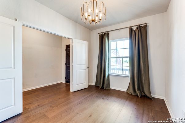 Chandelier, Empty room, Interior, Wood Texture Flooring