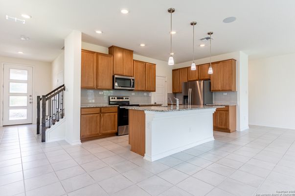 Interior, Kitchen, Pendant Lights, Recessed Lighting, Stainless Steel Appliances