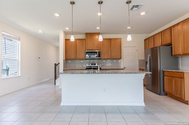 Interior, Kitchen, Pendant Lights, Recessed Lighting, Stainless Steel Appliances
