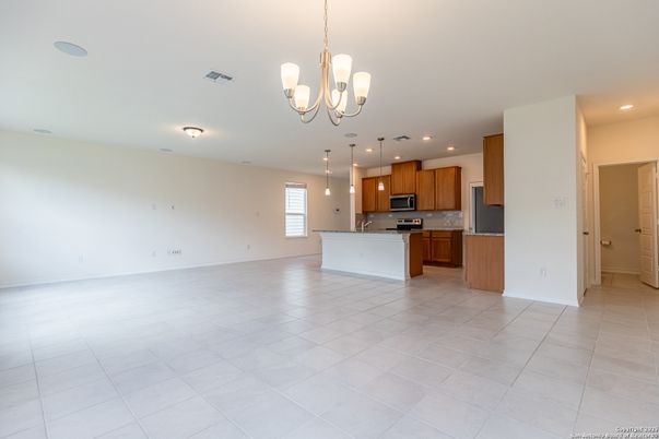Chandelier, Empty room, Interior, Kitchen, Pendant Lights, Recessed Lighting